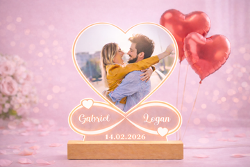 💖 Lampe Cœur Personnalisée Amorae™