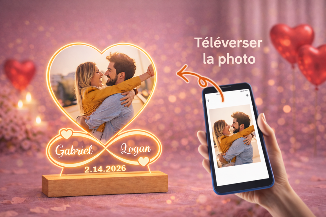 Lampe Cœur Personnalisée Amorae™