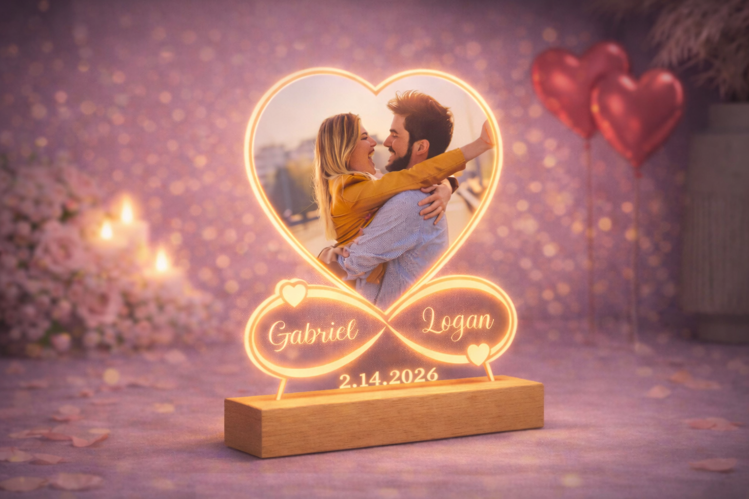 Lampe Cœur Personnalisée Amorae™